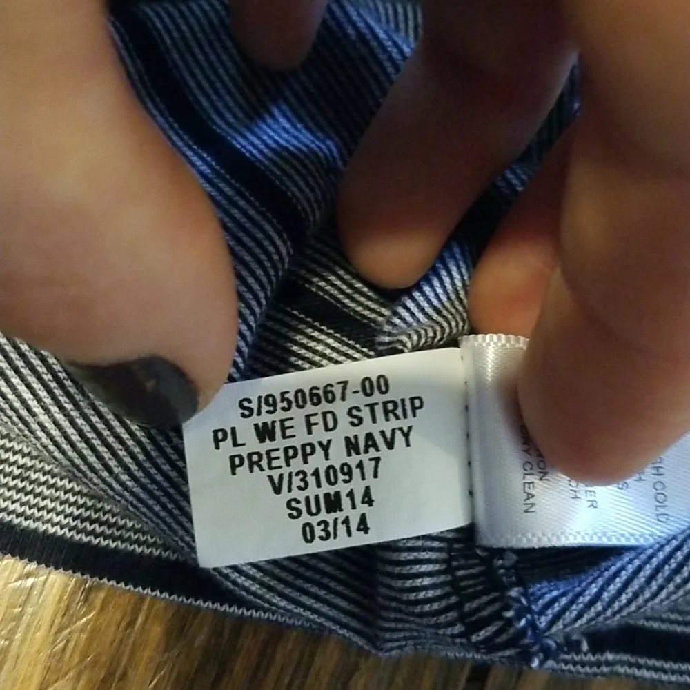 Banana Republic Light Gray and Navy Striped Polo